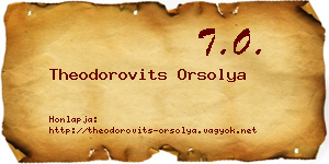 Theodorovits Orsolya névjegykártya