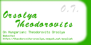 orsolya theodorovits business card